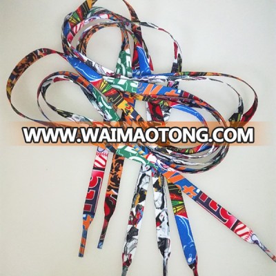 CYMK custom printed polyester shoe laces